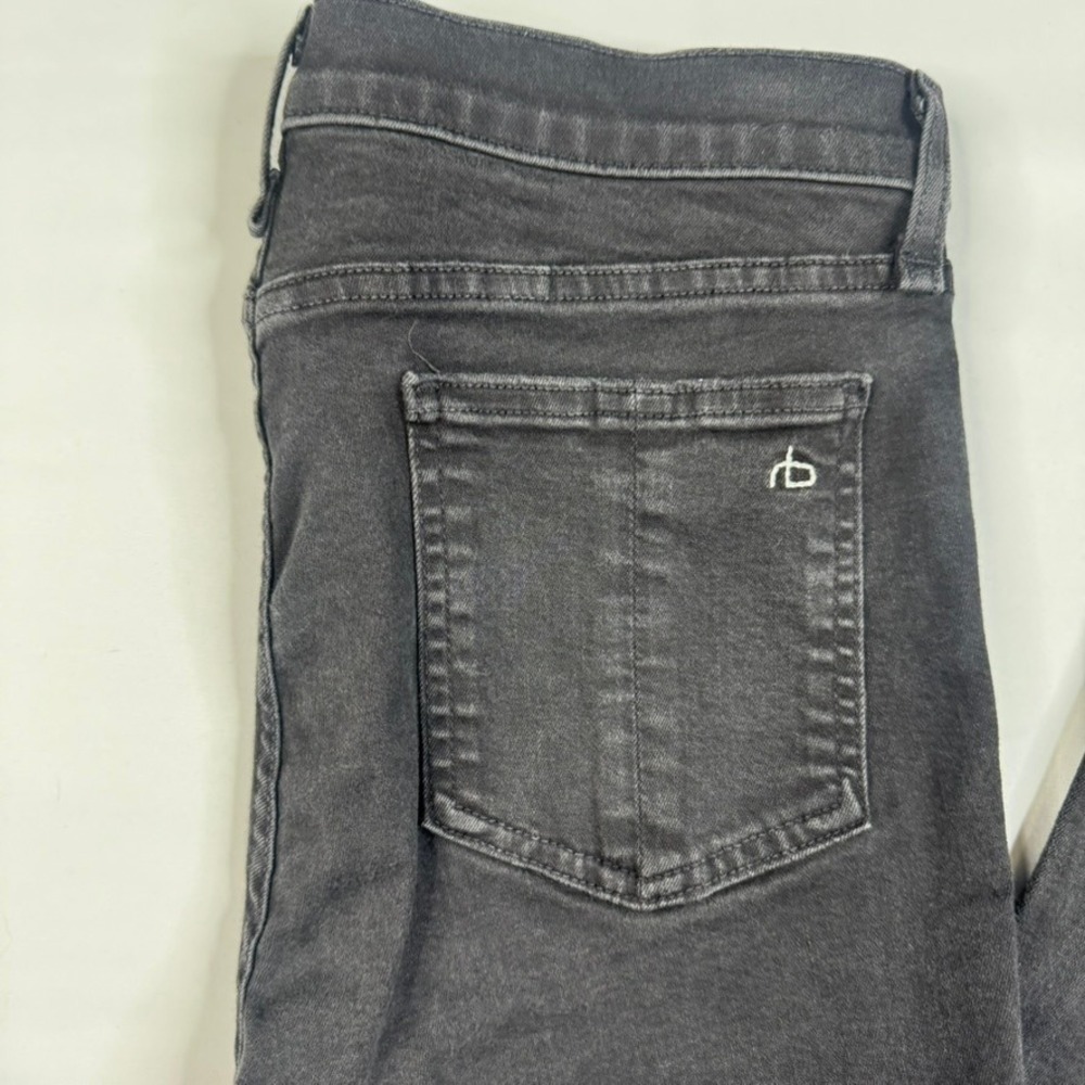 rag & bone High Rise Skinny Jeans Womens 30 Black Faded‎ Denim